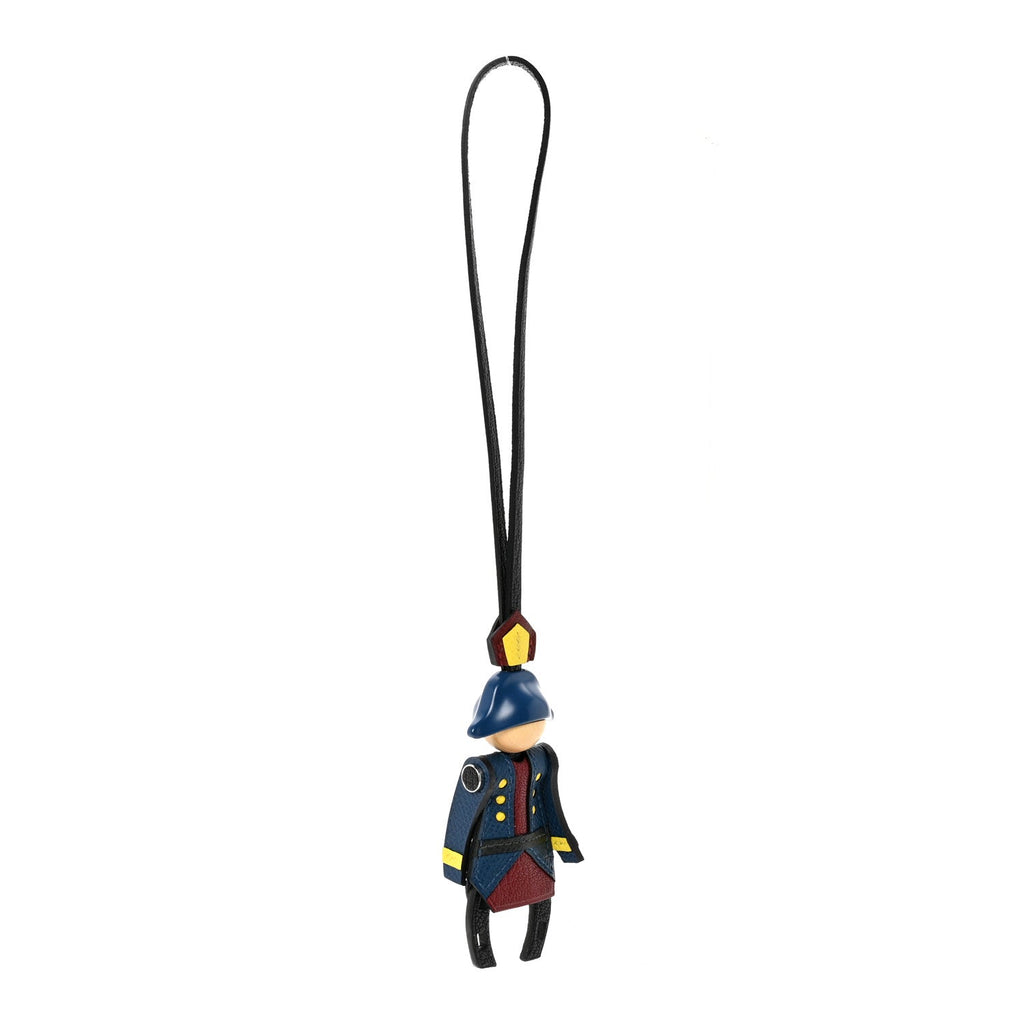 Epsom Chevre Mysore Artificer Bag Charm Black Deep Blue Rouge H Vert Fonce Citron