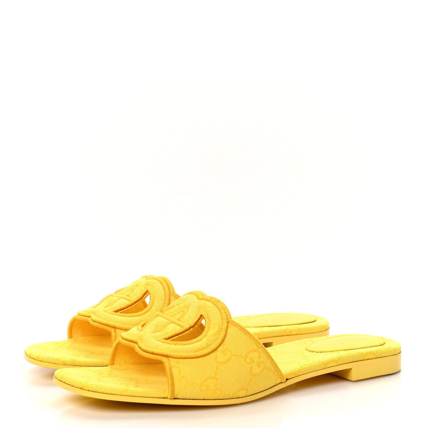Canvas Interlocking G Womens Slide Sandals 39.5 39.5 Sun Ray