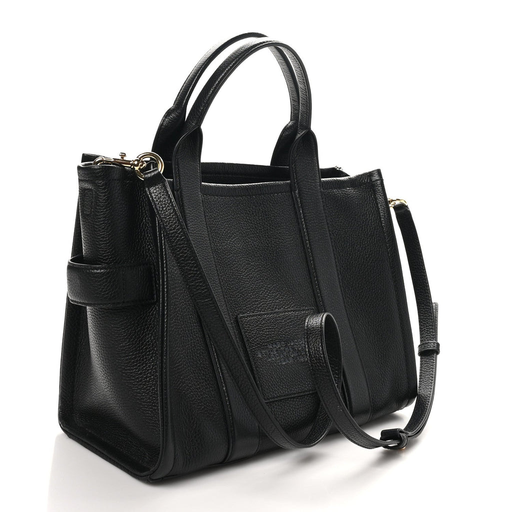 Grained Calfskin Medium The Tote Bag Black