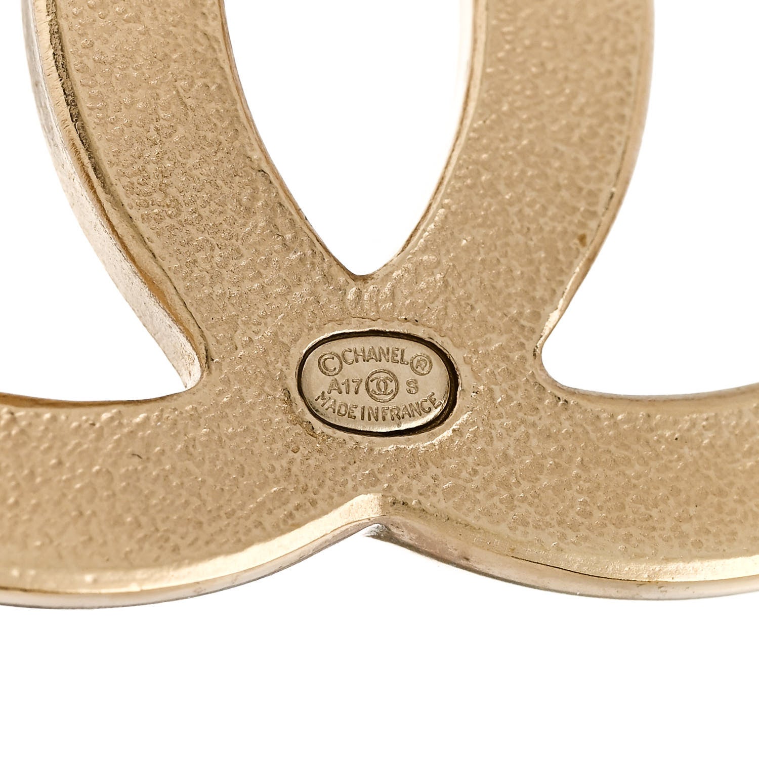 Crystal CC Single Clip On Earring Gold