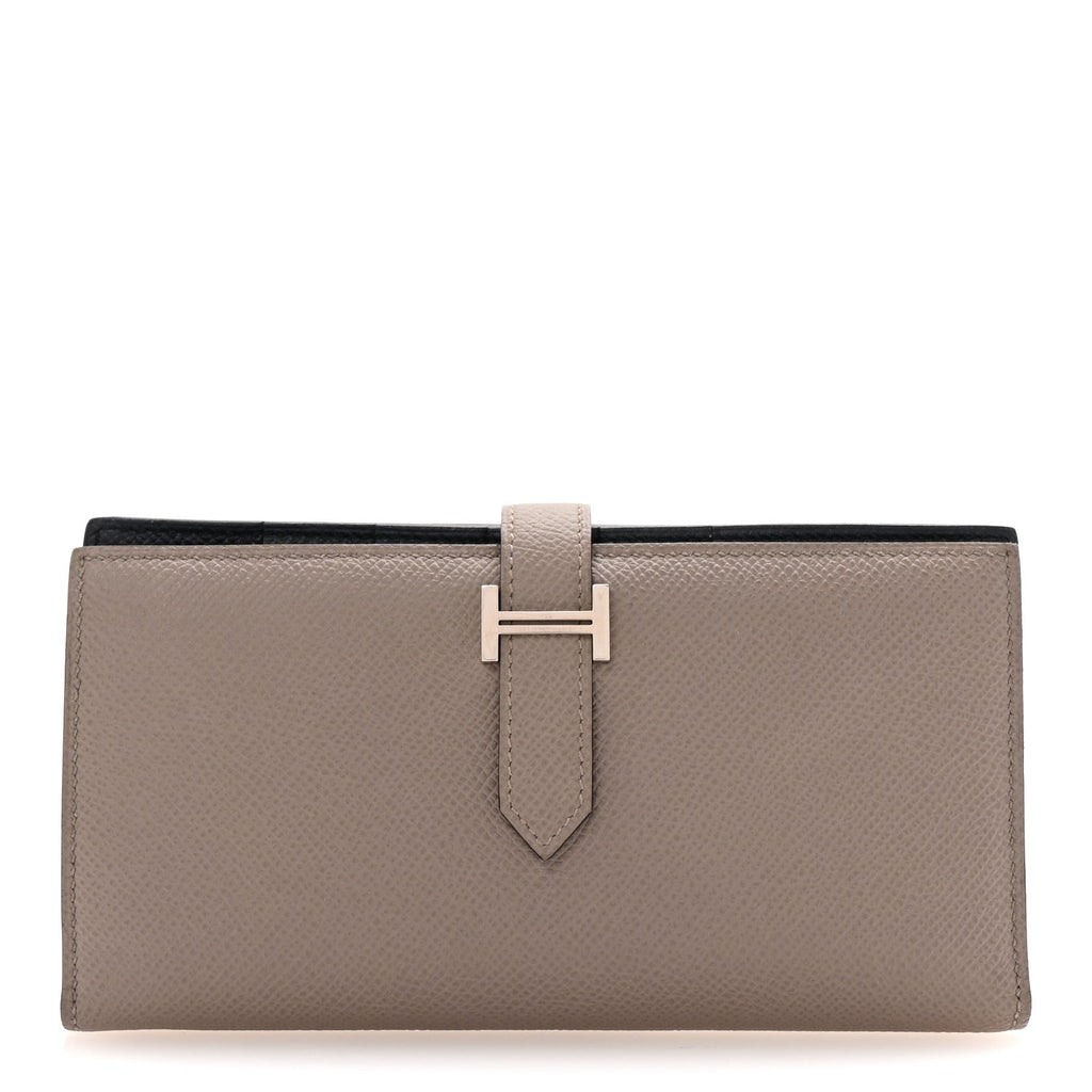 Epsom Bearn Gusset Wallet Gris Tourterelle Bleu Indigo