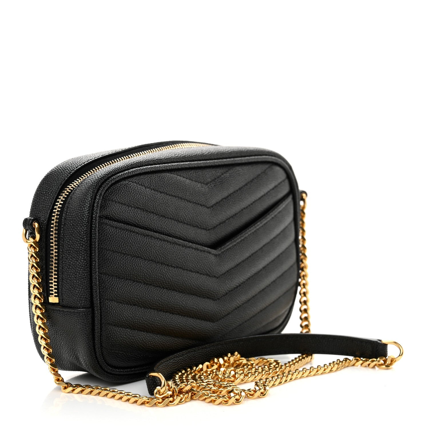 Grain De Poudre Matelasse Monogram Mini Lou Camera Bag Black