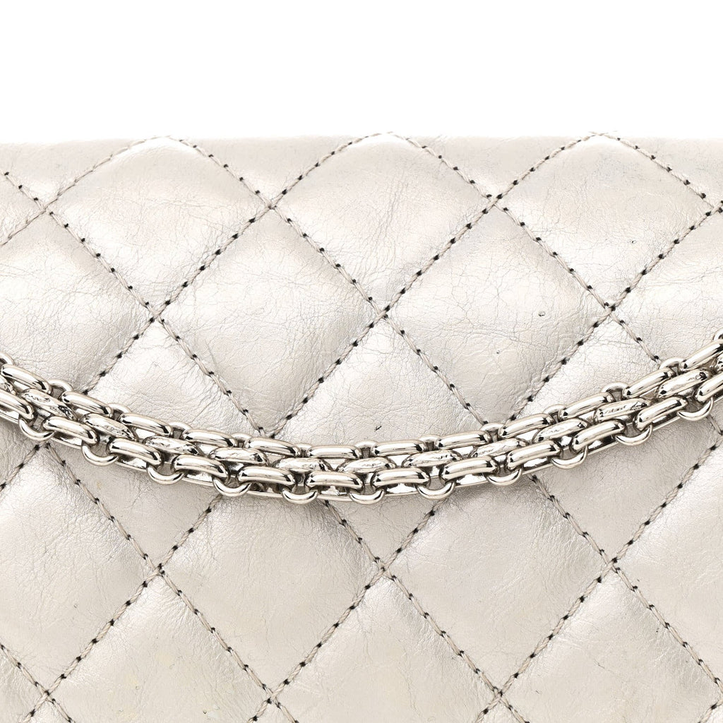 Metallic Lambskin Quilted 2.55 Reissue 226 Flap Silver