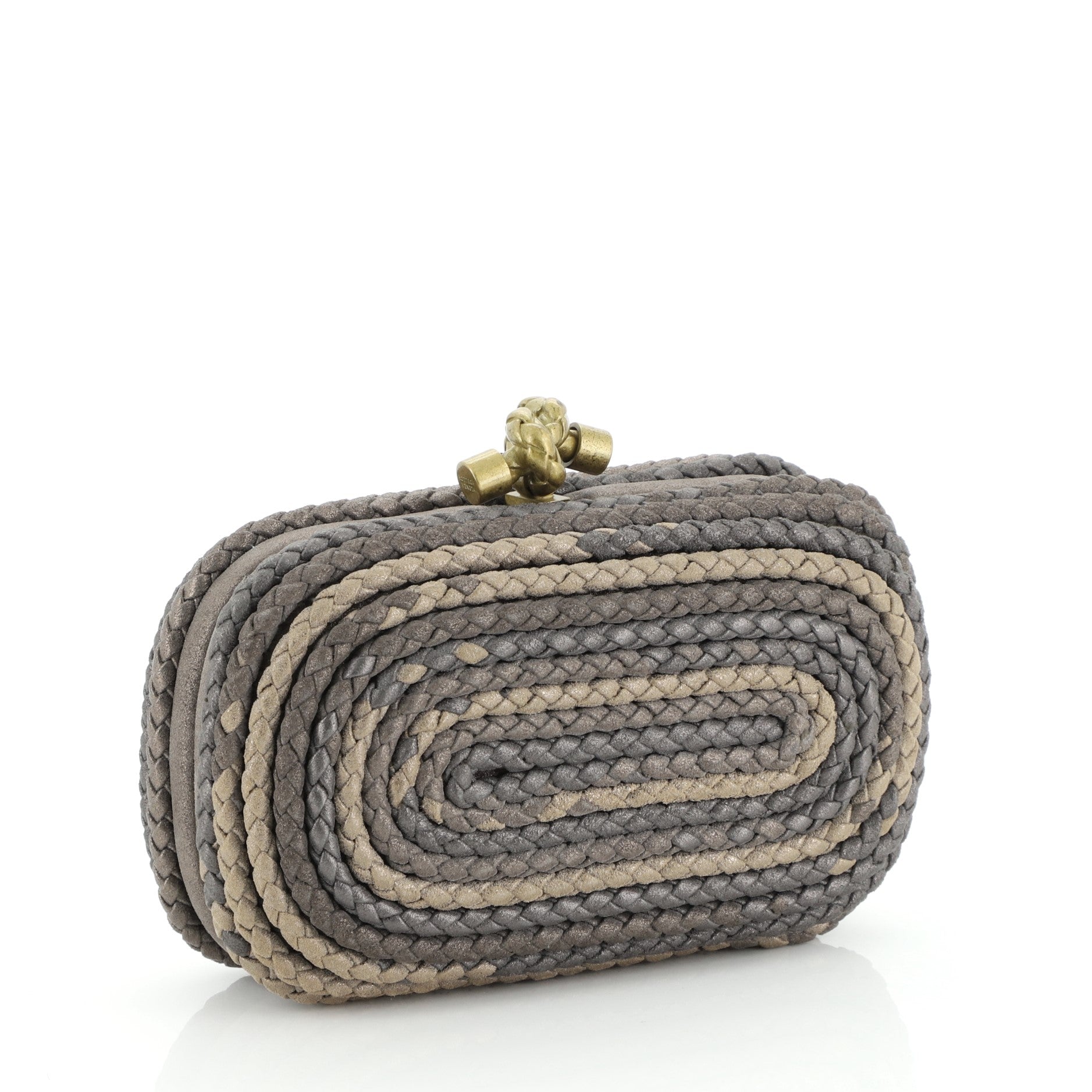 Knot Clutch Braided Leather Small