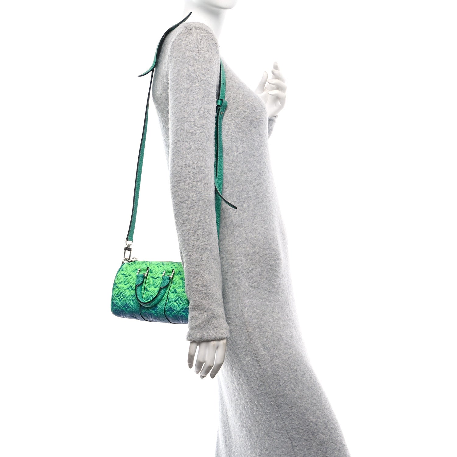 Taurillon Illusion Keepall XS Bleu Vert