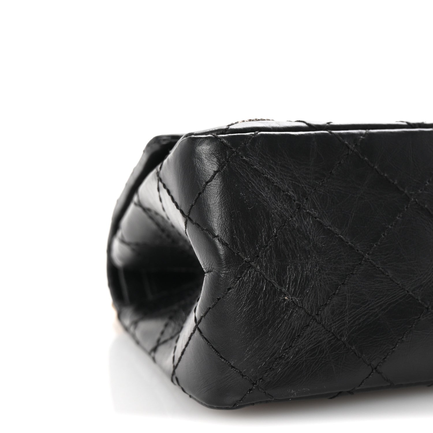 Aged Calfskin Quilted Casino 2.55 Reissue 225 Flap Black