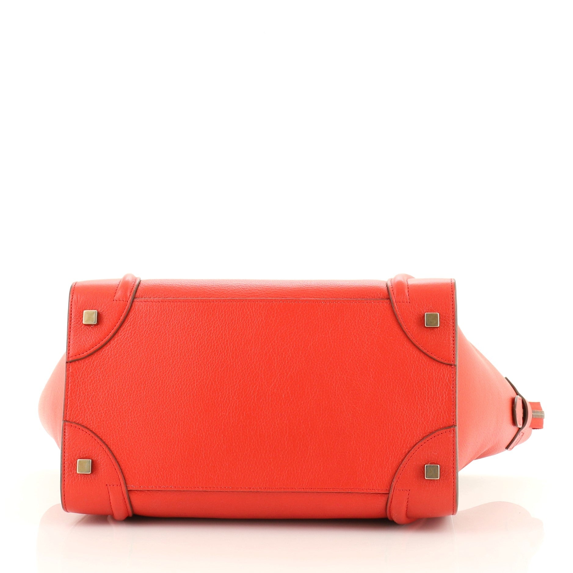 Bicolor Luggage Bag Leather Mini