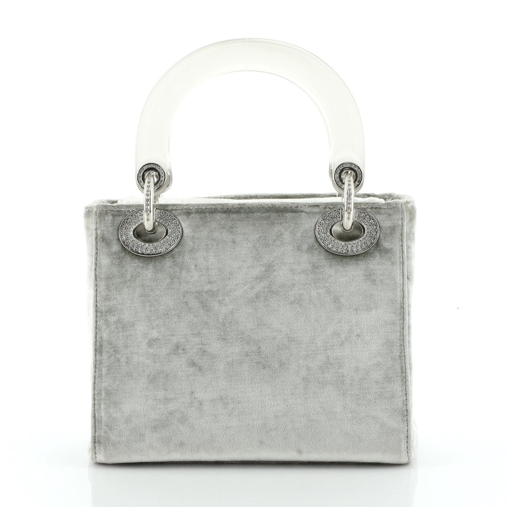 Lady Dior Bag Velvet with Crystal Embellishment Mini