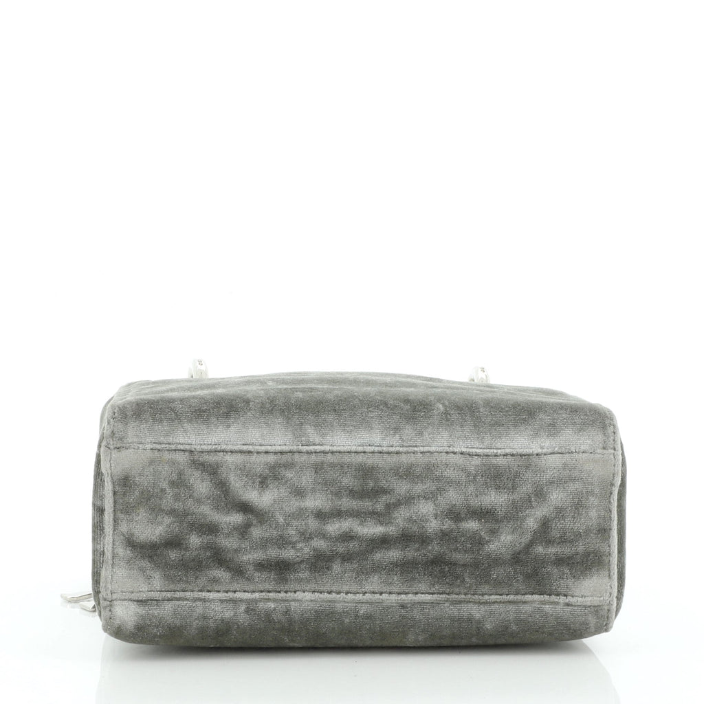 Lady Dior Bag Velvet with Crystal Embellishment Mini