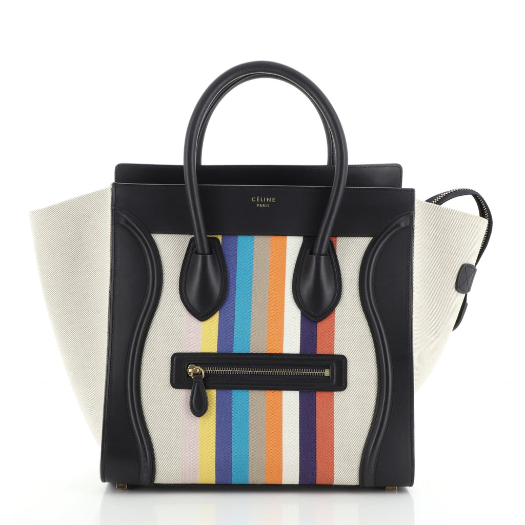 Luggage Bag Canvas and Leather Mini
