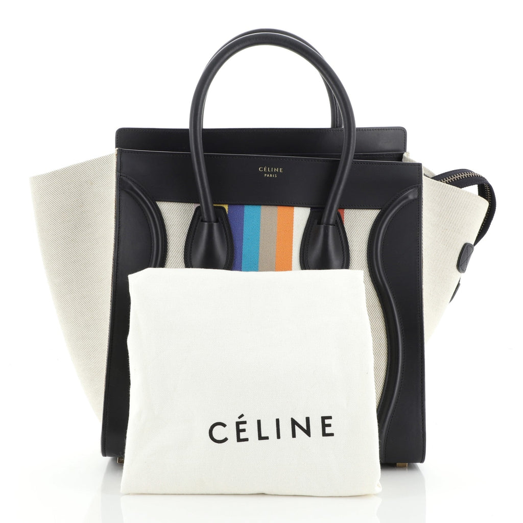 Luggage Bag Canvas and Leather Mini