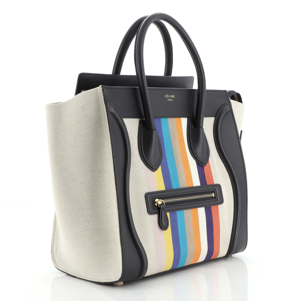 Luggage Bag Canvas and Leather Mini