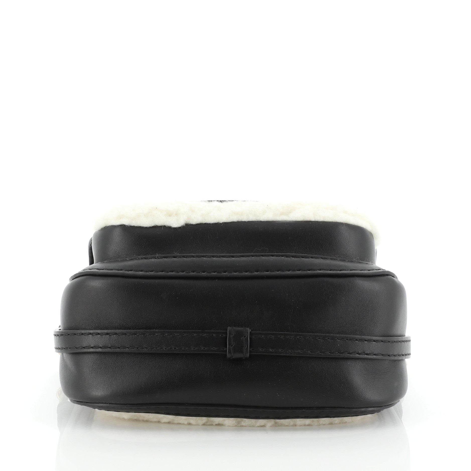 Popper Crossbody Bag Faux Shearling Mini