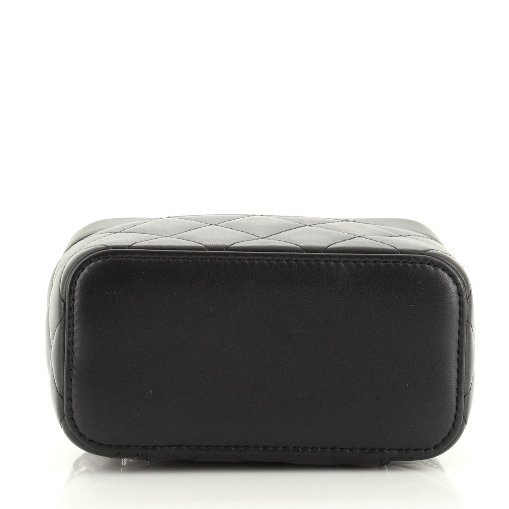 Zip Around Jewelry Case Quilted Lambskin Mini