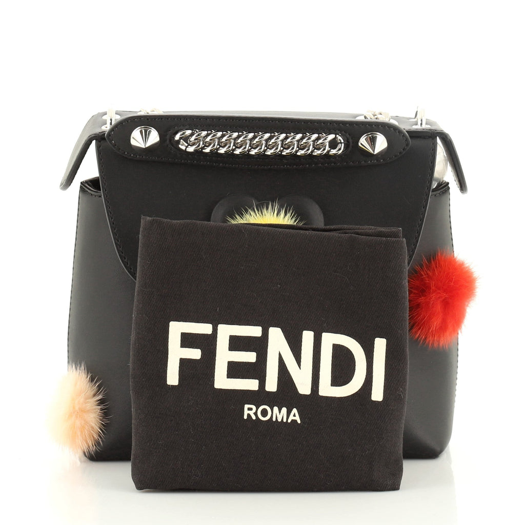 Back to School Backpack Pom Pom Leather Mini