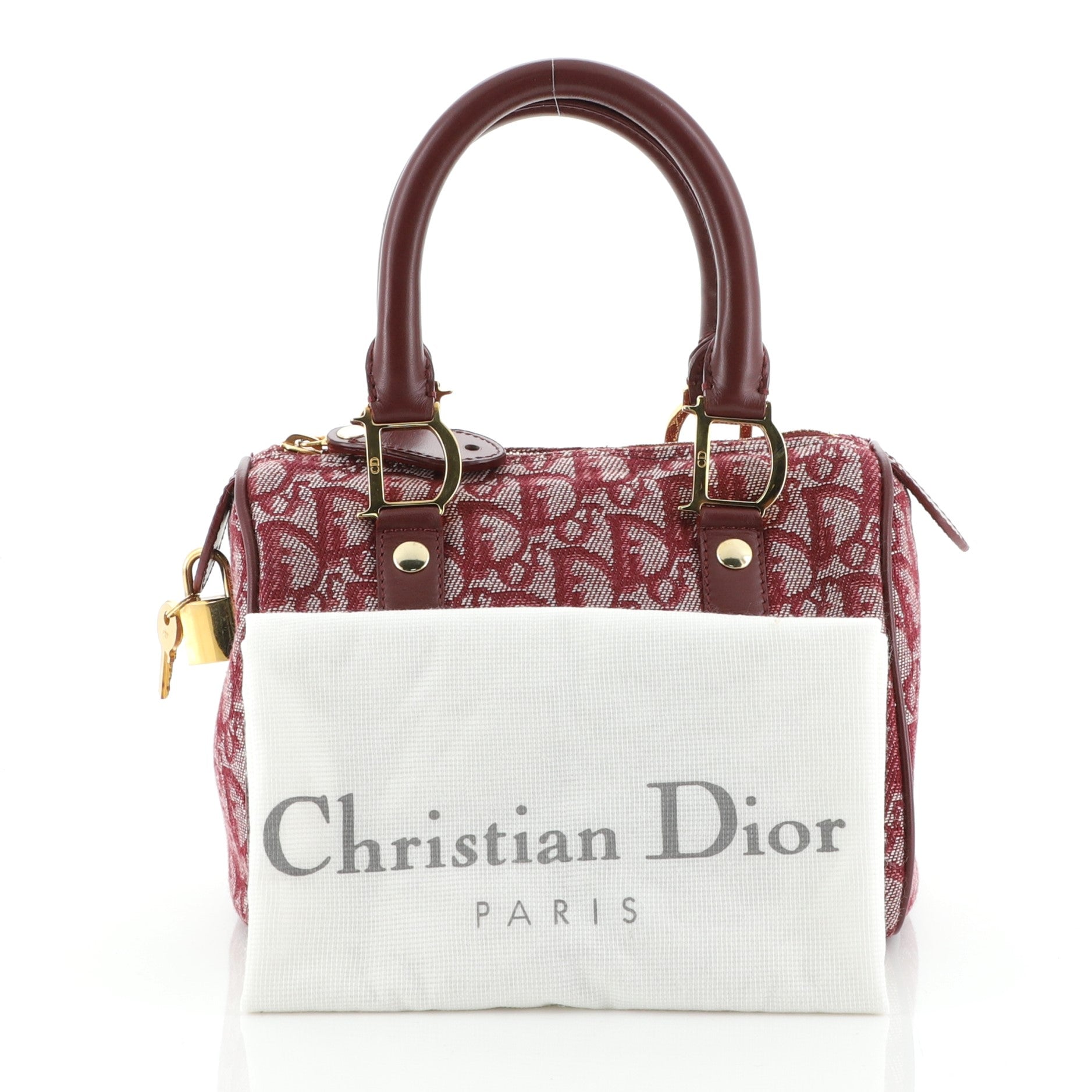 Vintage Trotter Boston Bag Diorissimo Canvas Mini