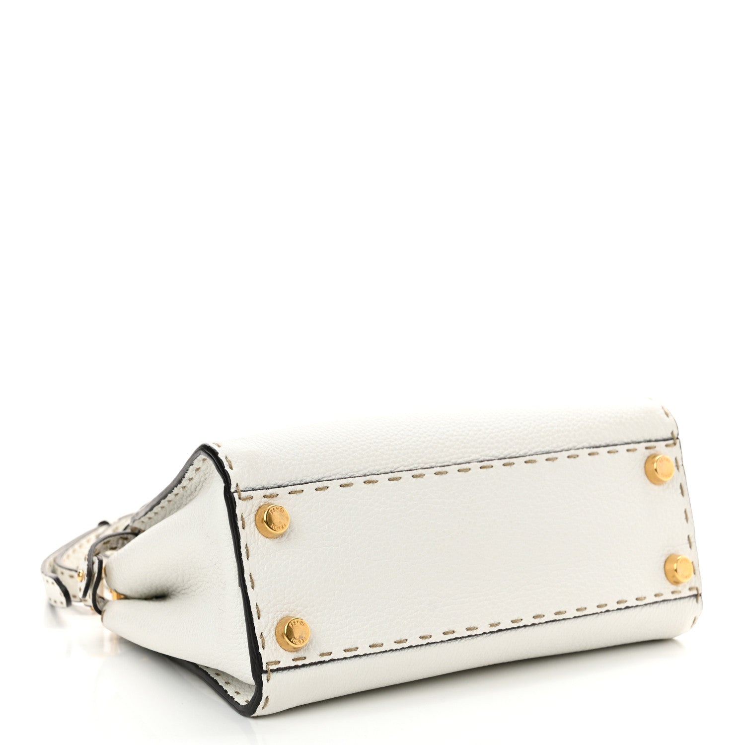 Cuoio Romano Selleria Mini Peekaboo Iconic Satchel White