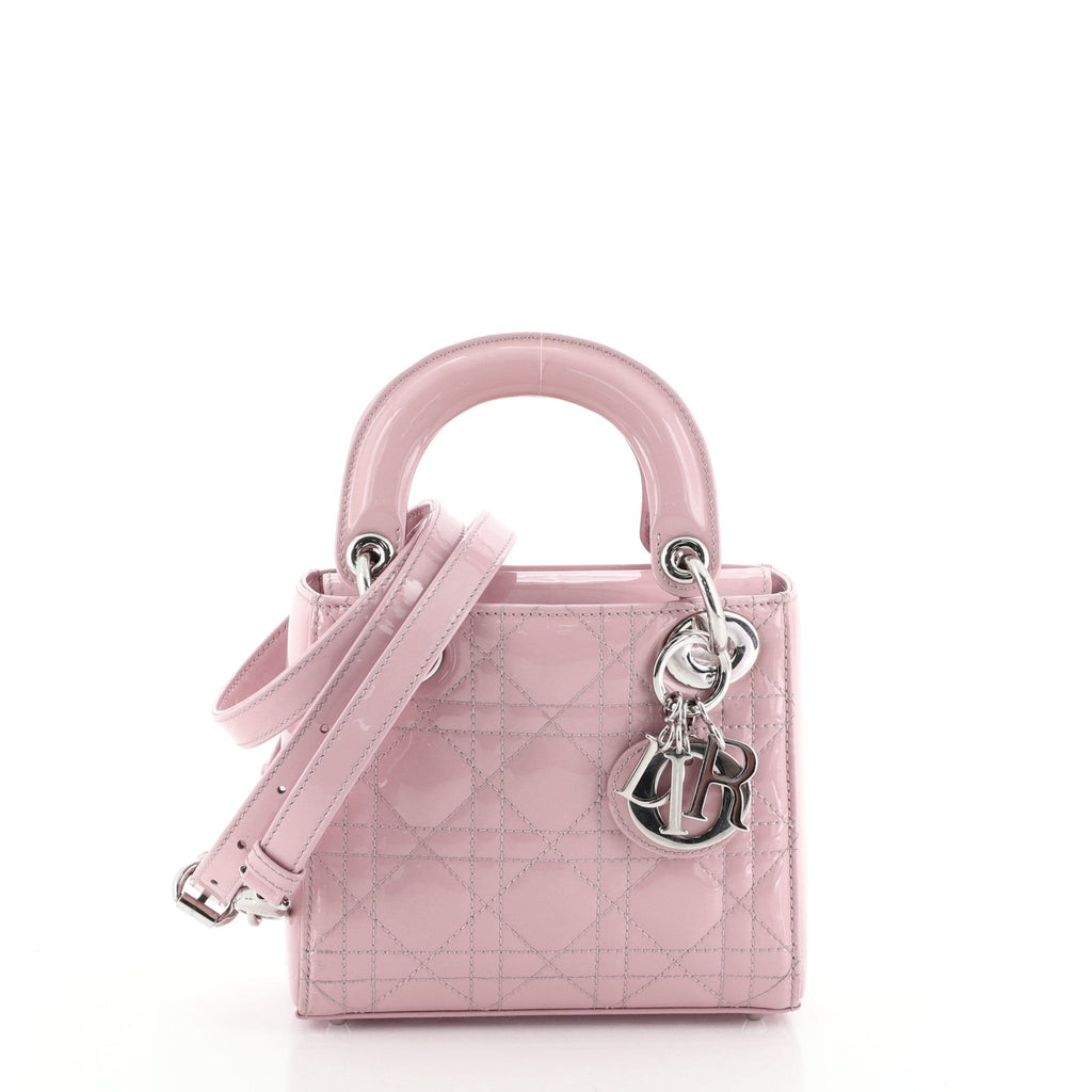 Lady Dior Bag Cannage Quilt Patent Mini