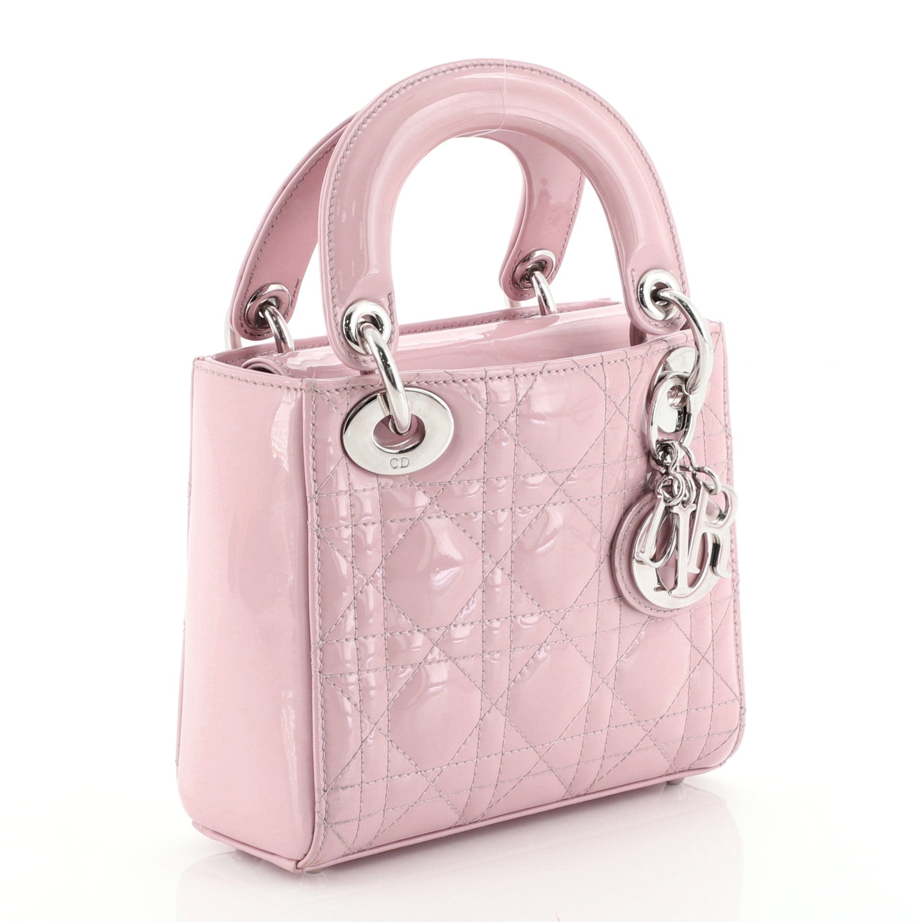 Lady Dior Bag Cannage Quilt Patent Mini