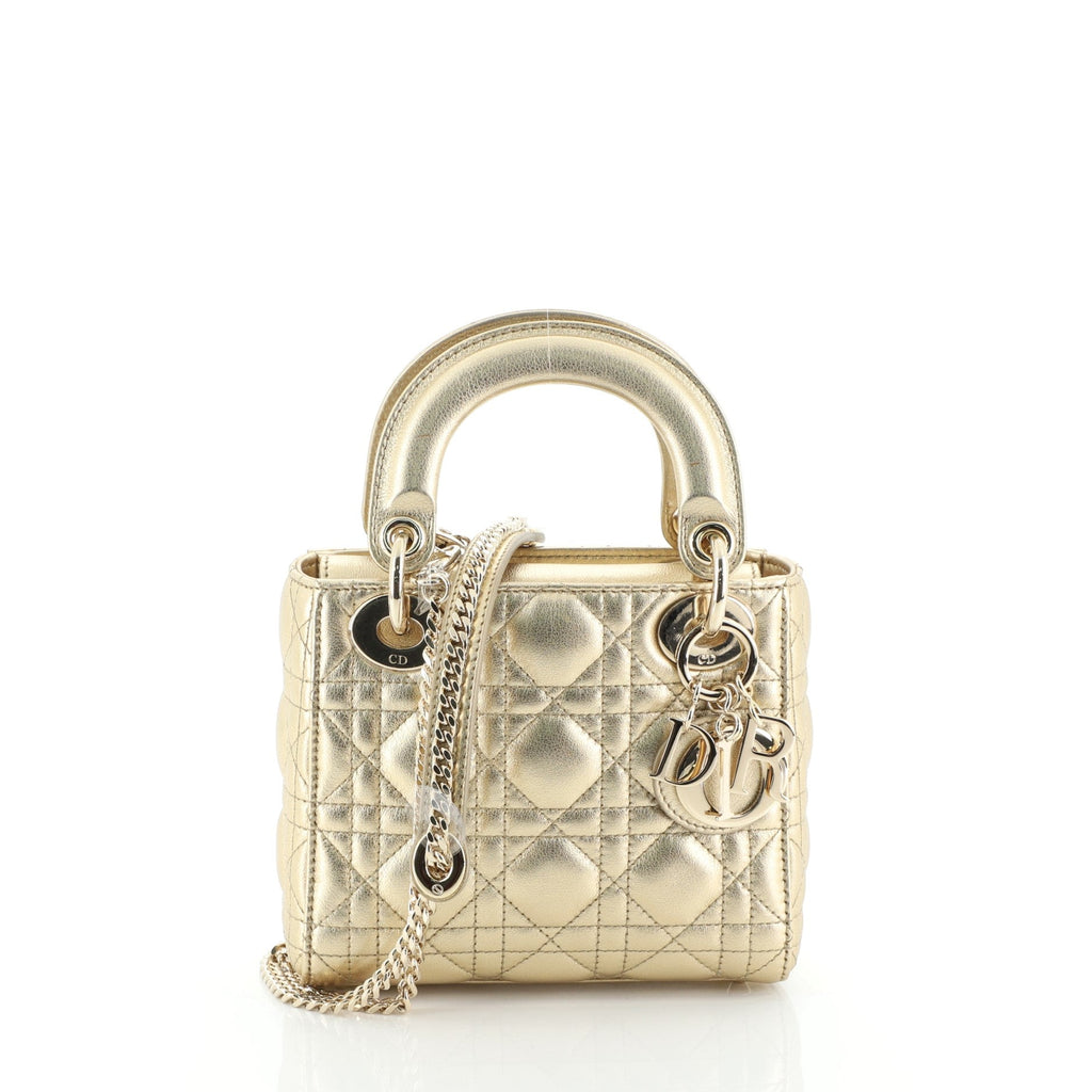 Lady Dior Chain Bag Cannage Quilt Lambskin Mini