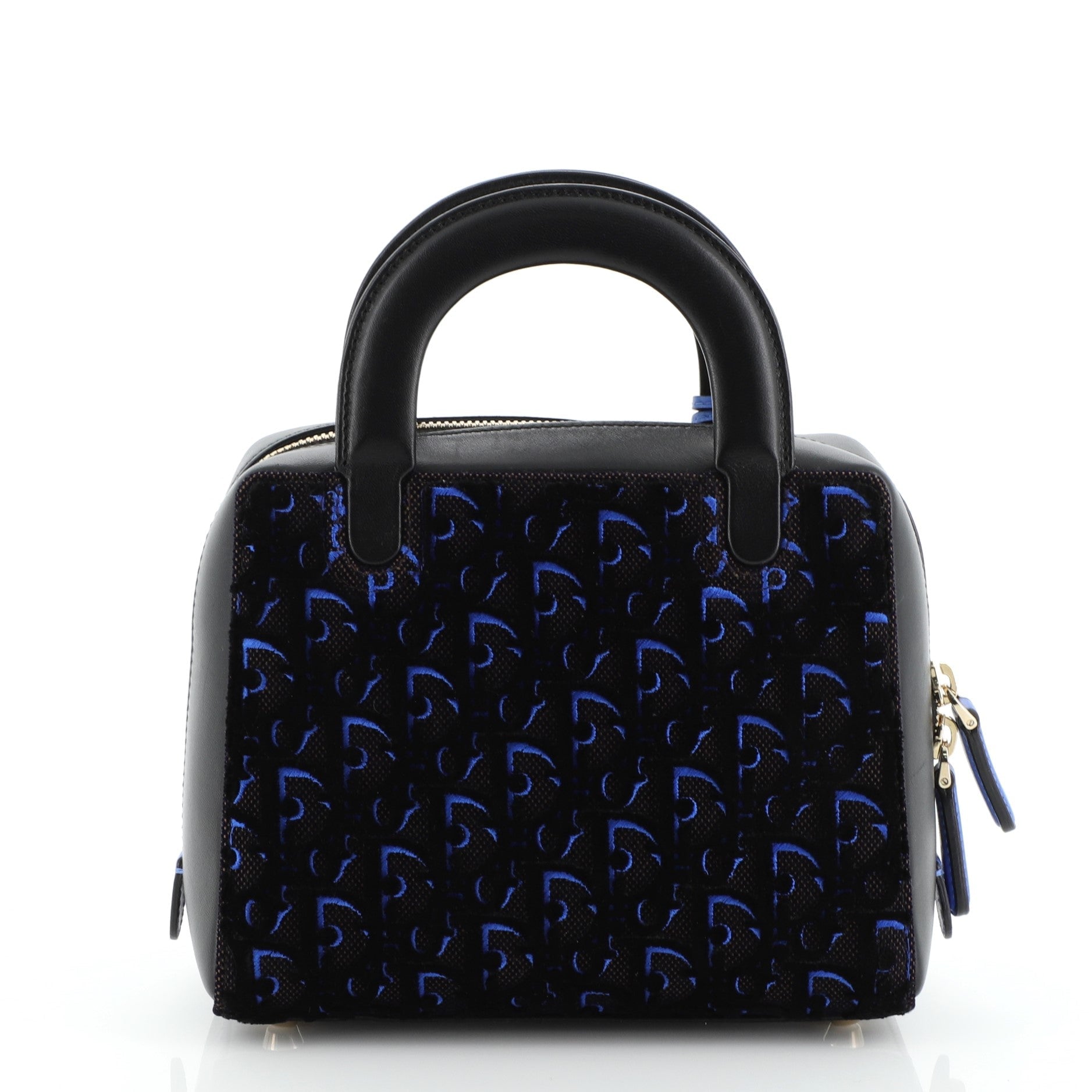 Lily Bowling Bag Oblique Velvet and Canvas Mini