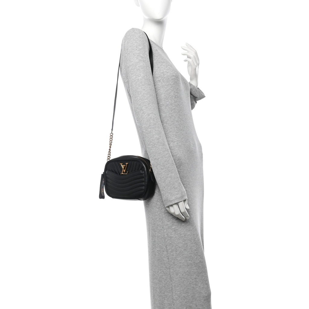 Calfskin New Wave Camera Bag NV Black