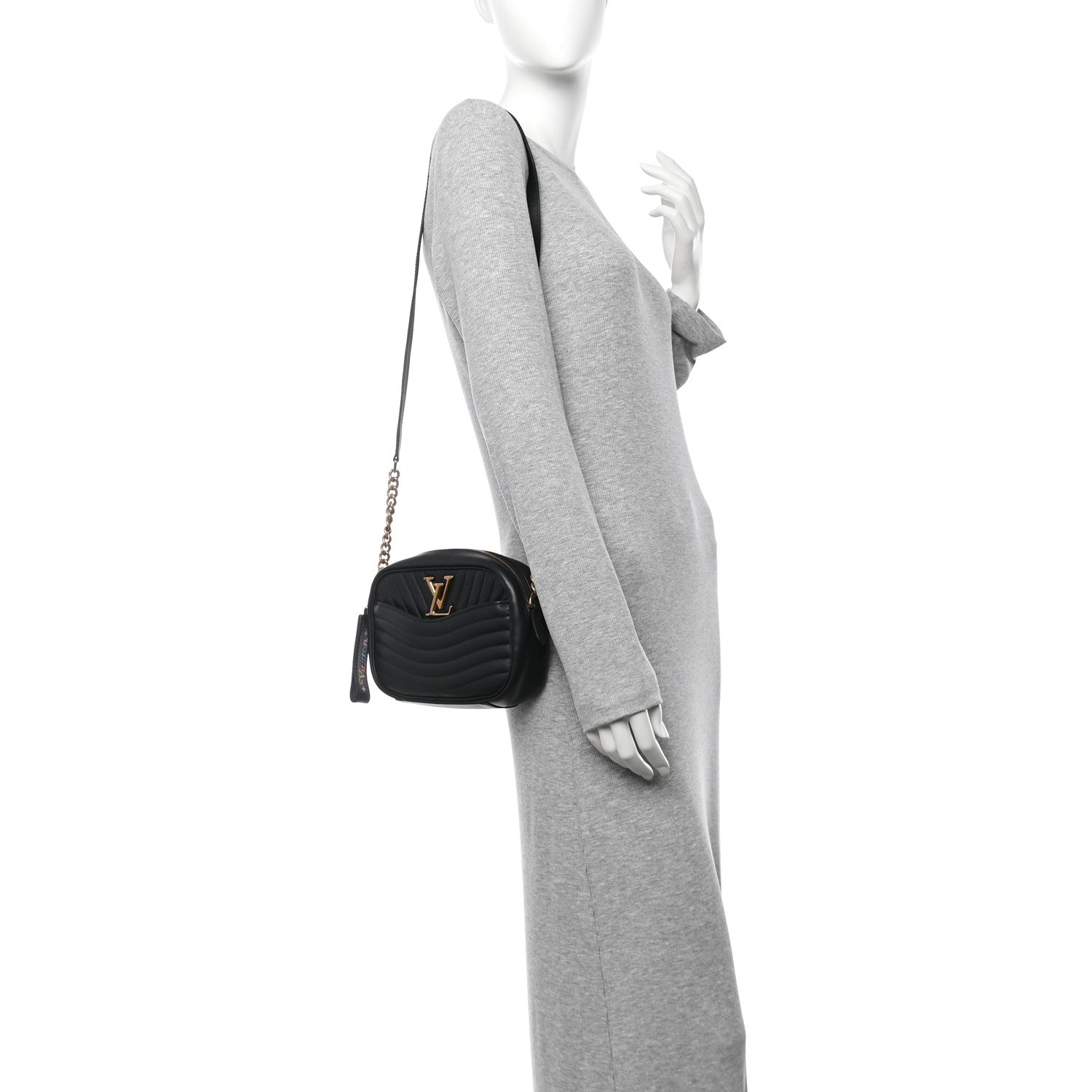 Calfskin New Wave Camera Bag NV Black