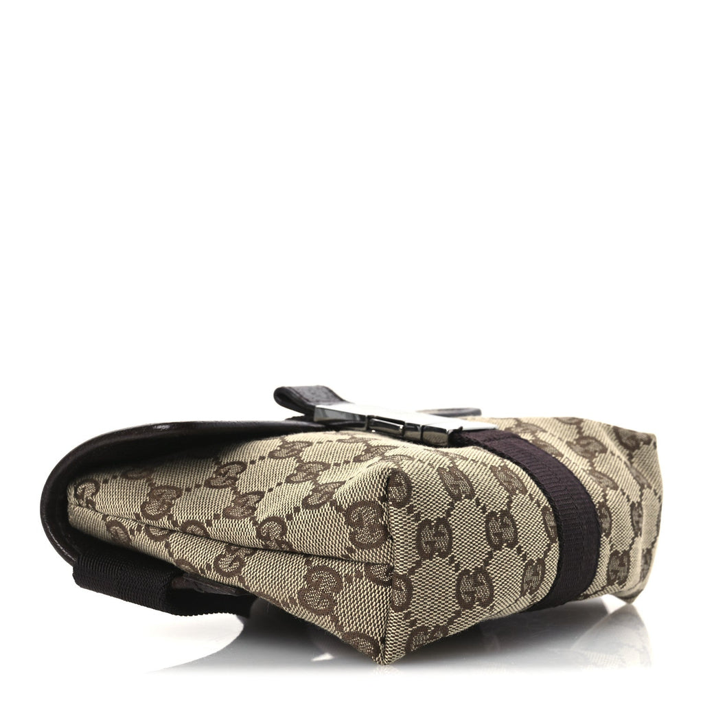 Monogram Waist Pouch Bag Dark Brown