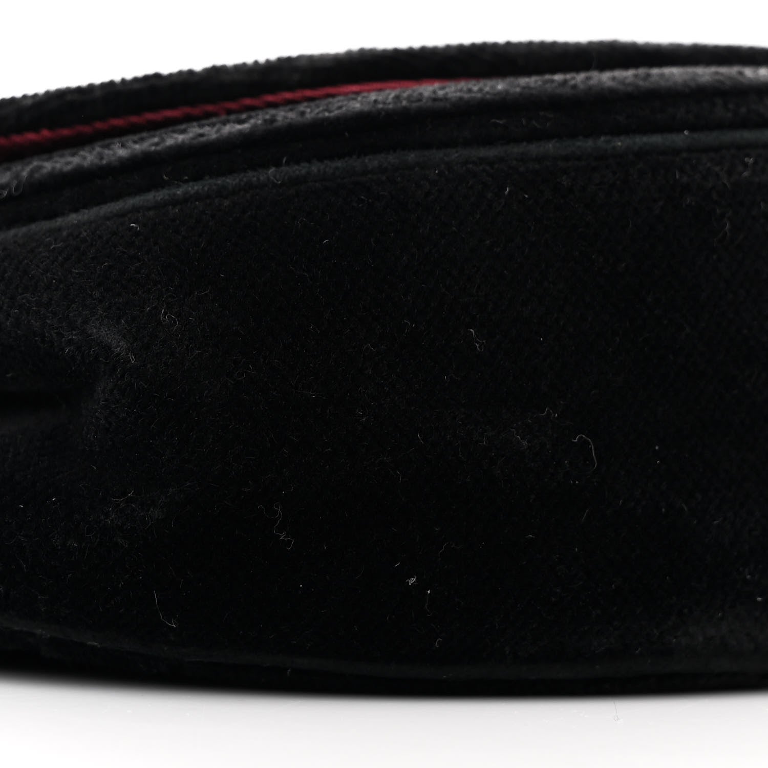 Velvet Horizontal Quilted Small Single Flap Black