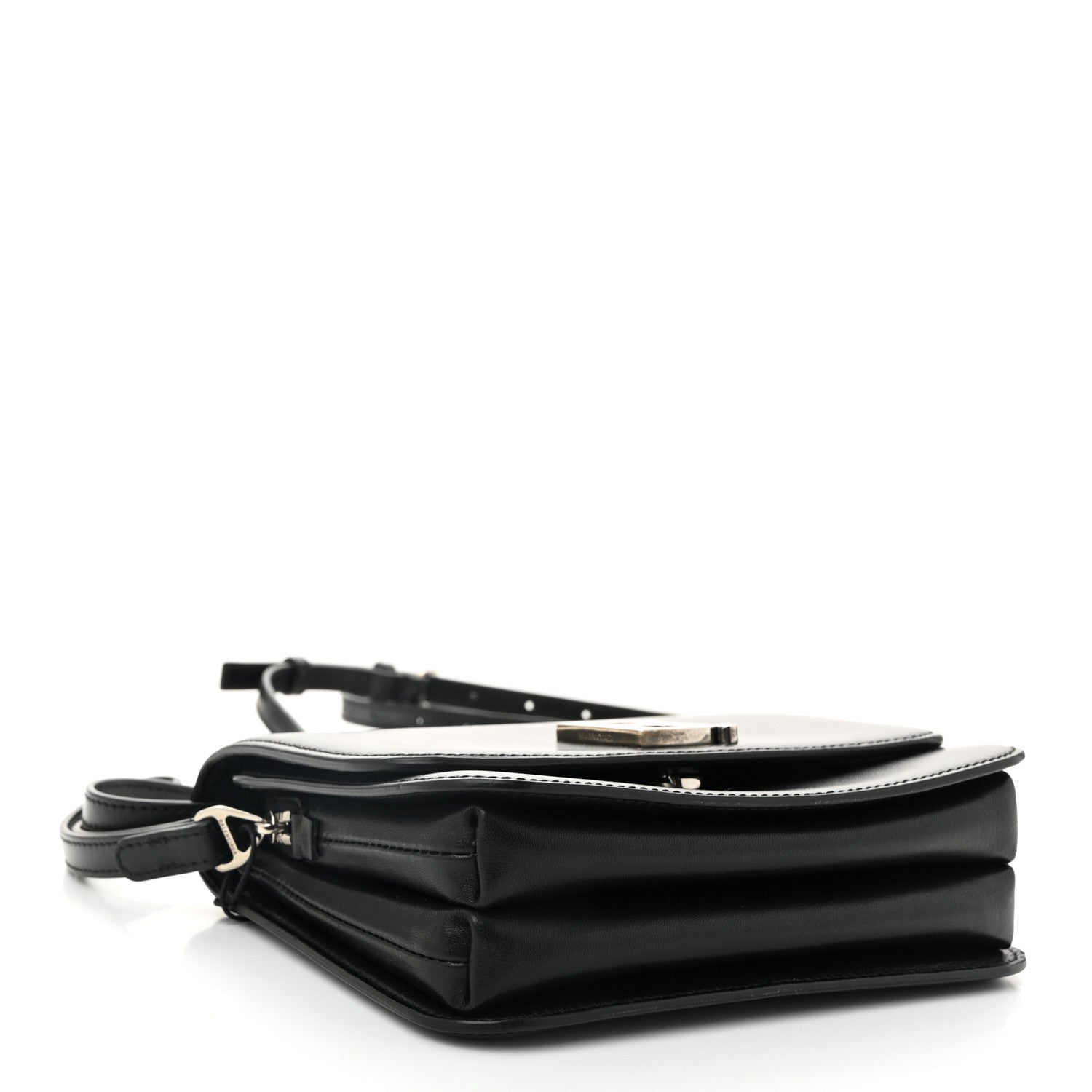 Shiny Box Calfskin Small B Bag Balenciaga Black