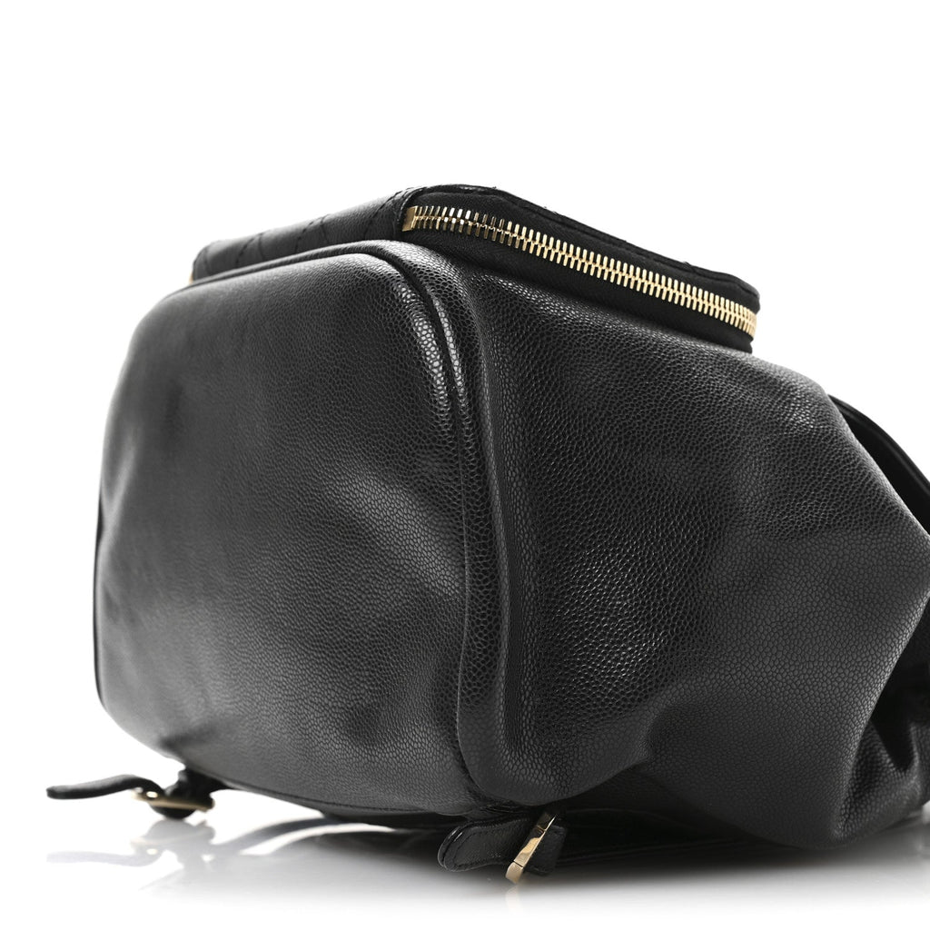 Caviar Quilted Business Affinity Backpack Black