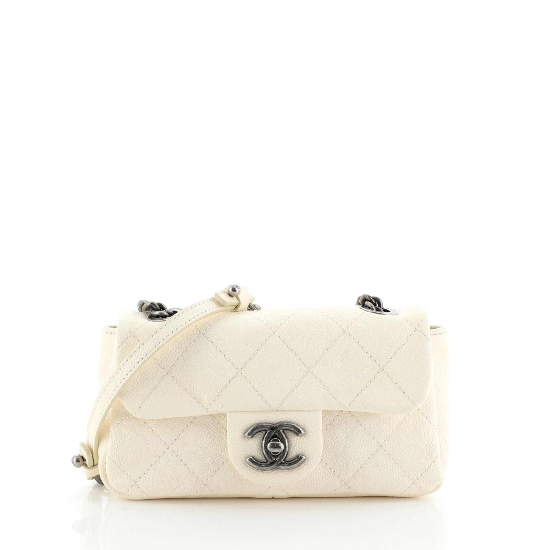 Simply CC Flap Bag Quilted Caviar Mini