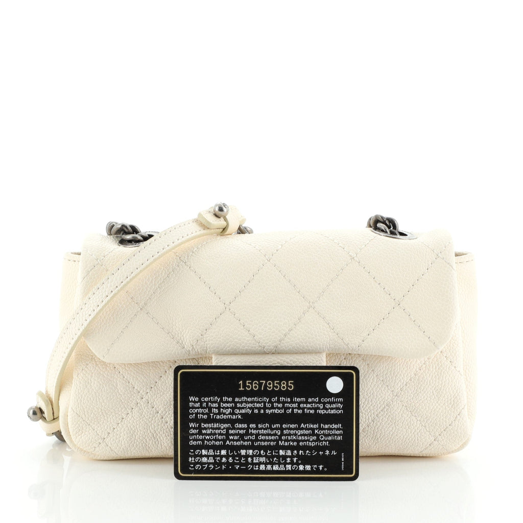 Simply CC Flap Bag Quilted Caviar Mini