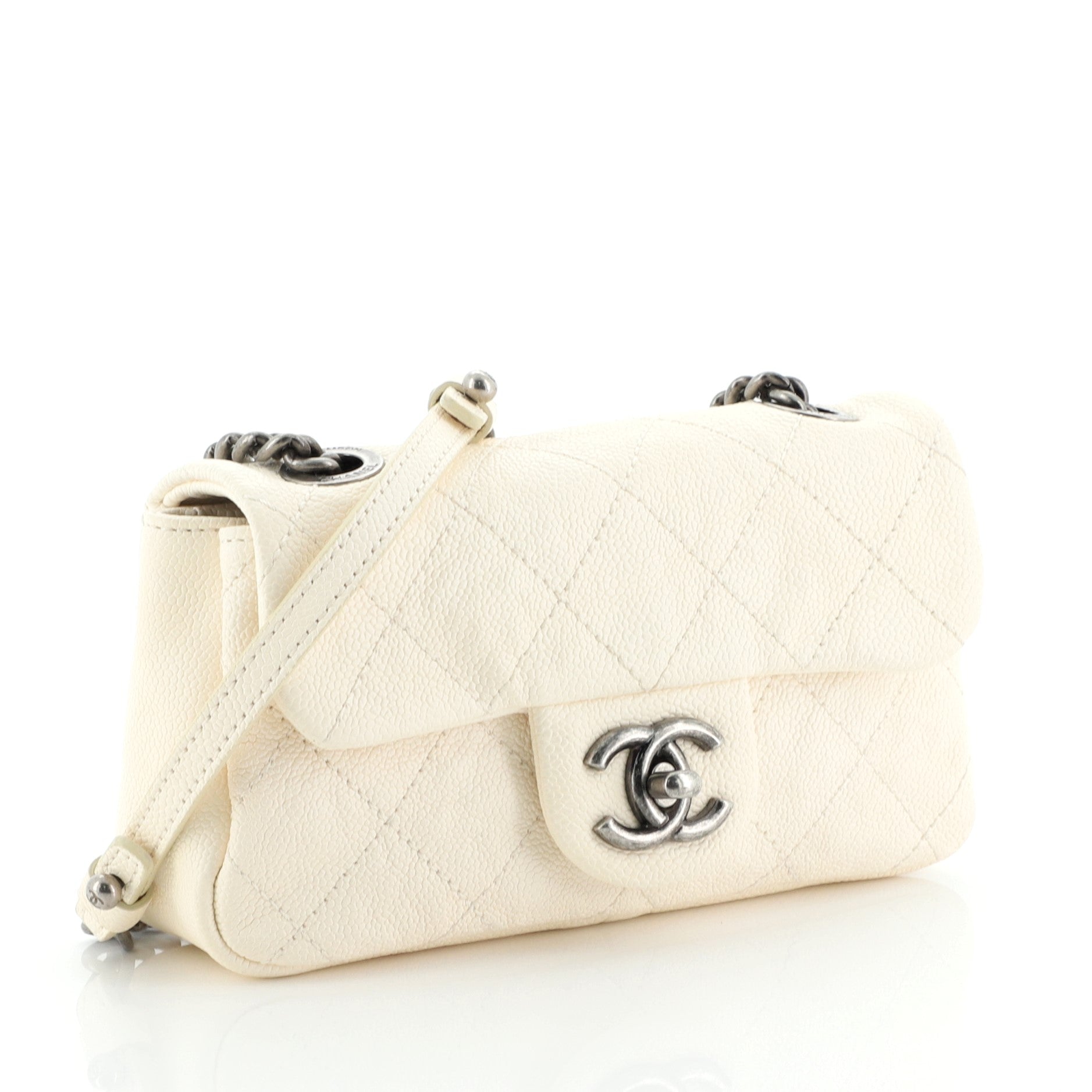 Simply CC Flap Bag Quilted Caviar Mini