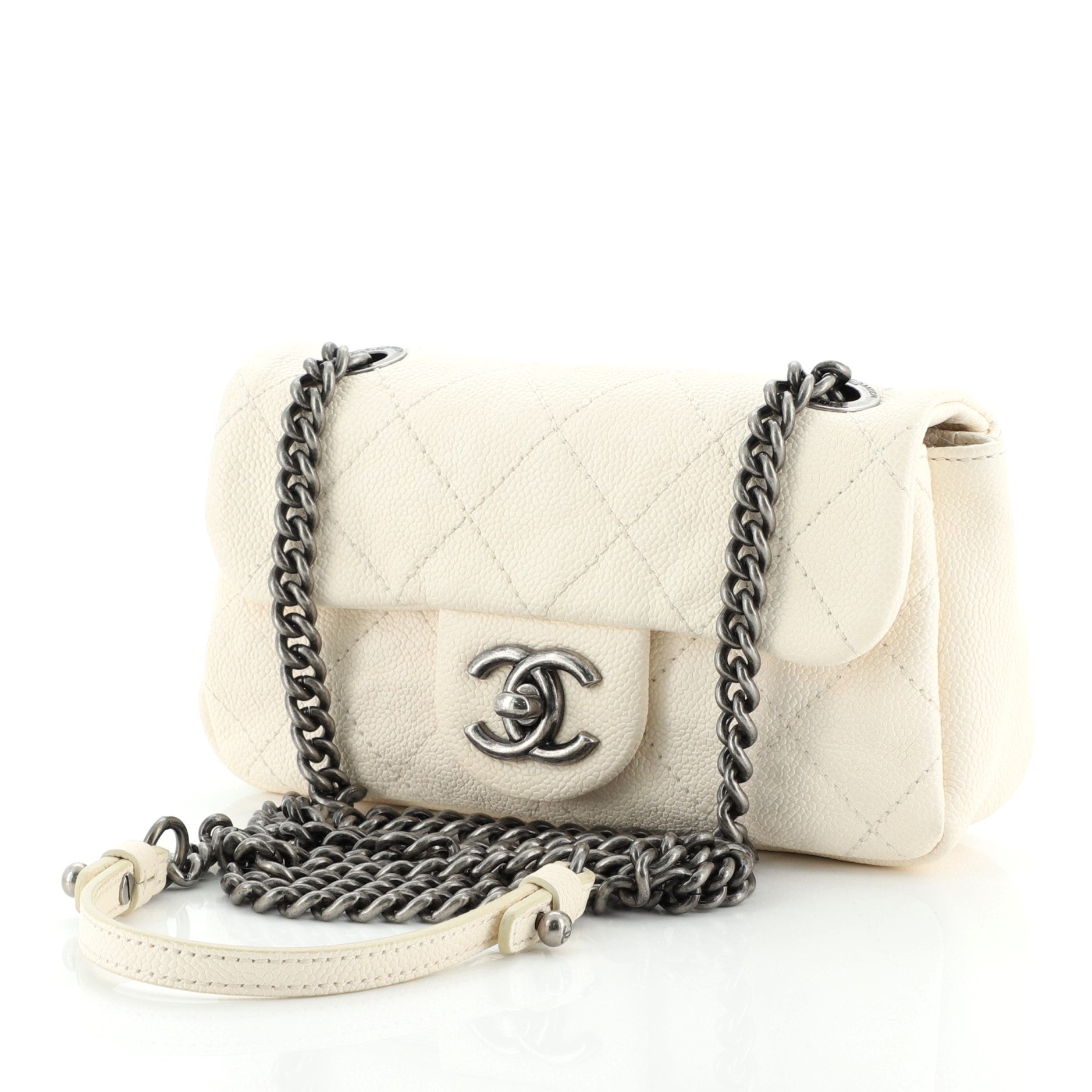 Simply CC Flap Bag Quilted Caviar Mini