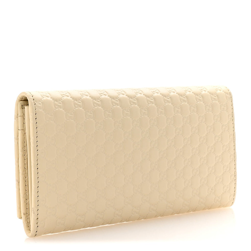 Soft Microguccissima Continental Wallet White