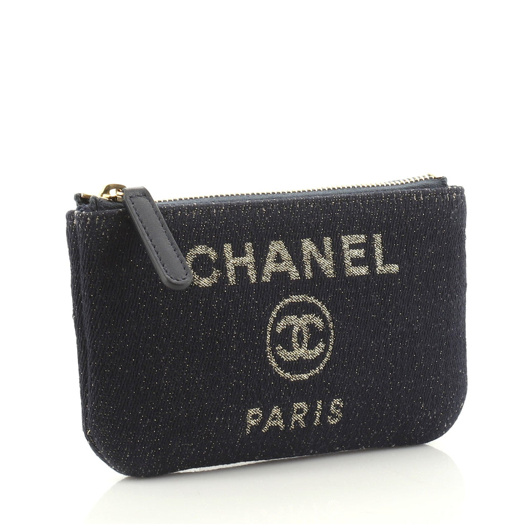 Deauville Coin Pouch Lurex Boucle Canvas Mini