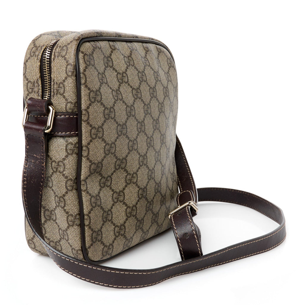 GG Plus Monogram Messenger Bag Dark Brown