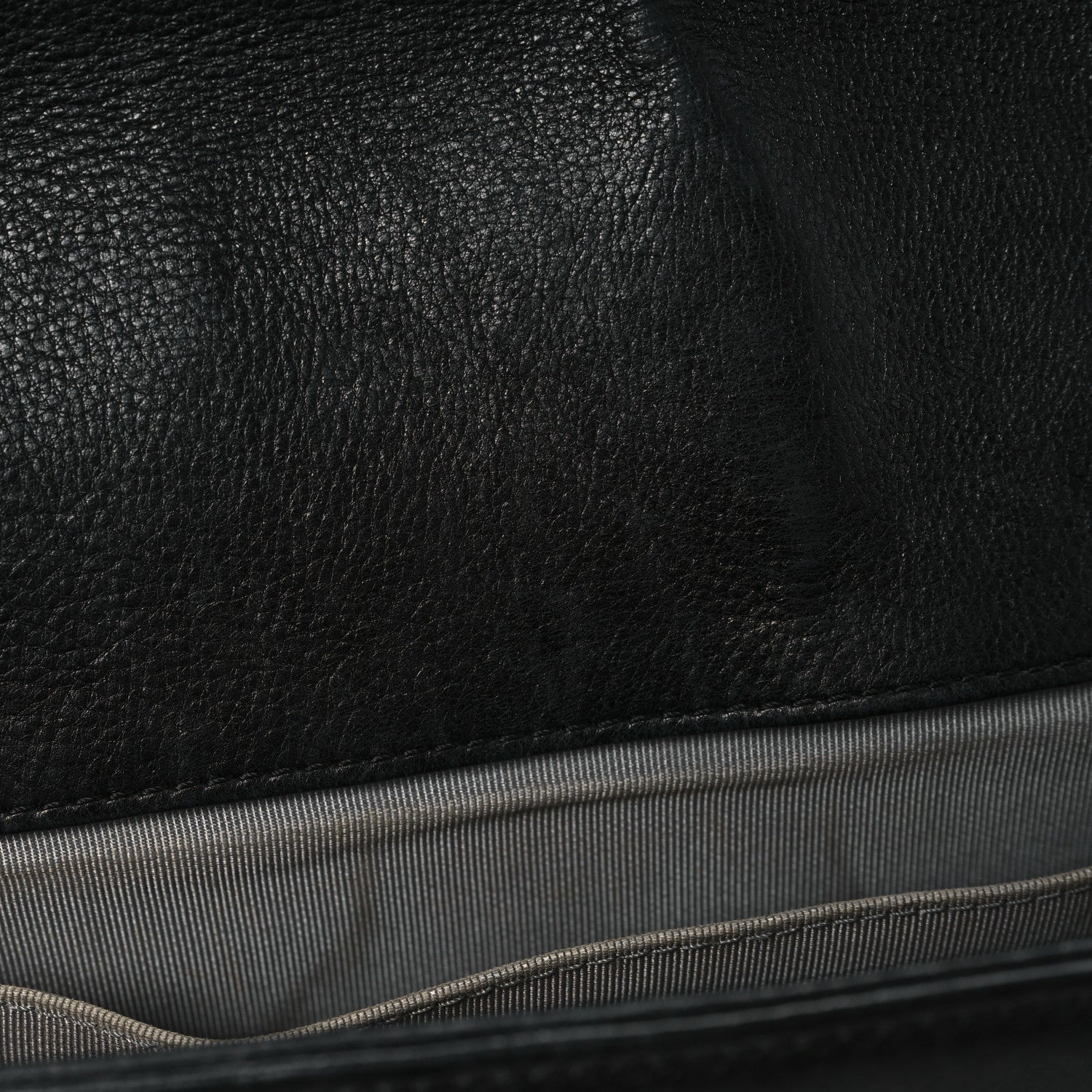 Calfskin Quilted Double Stitch Medium Boy Flap Black