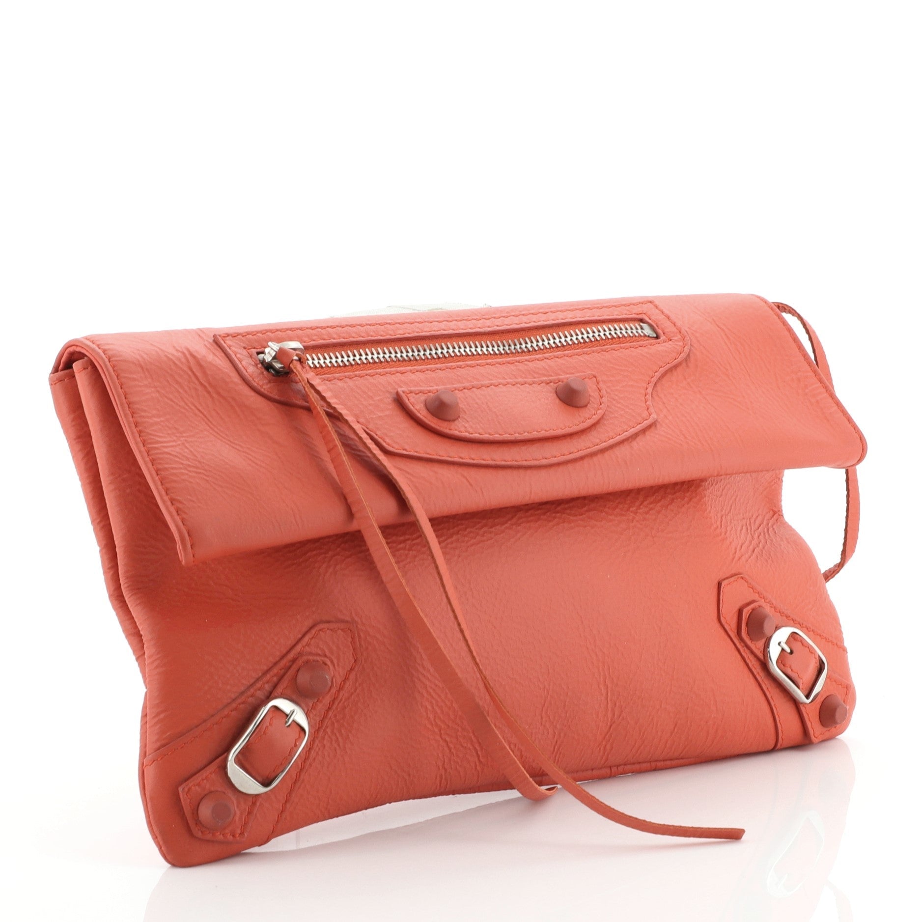 Envelope Clutch Rubber Studs Leather