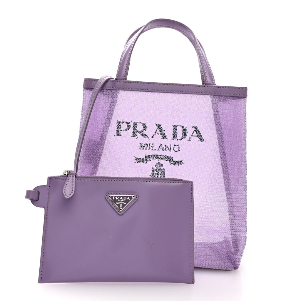 Sequin Mesh Small Tote Bag Lilium