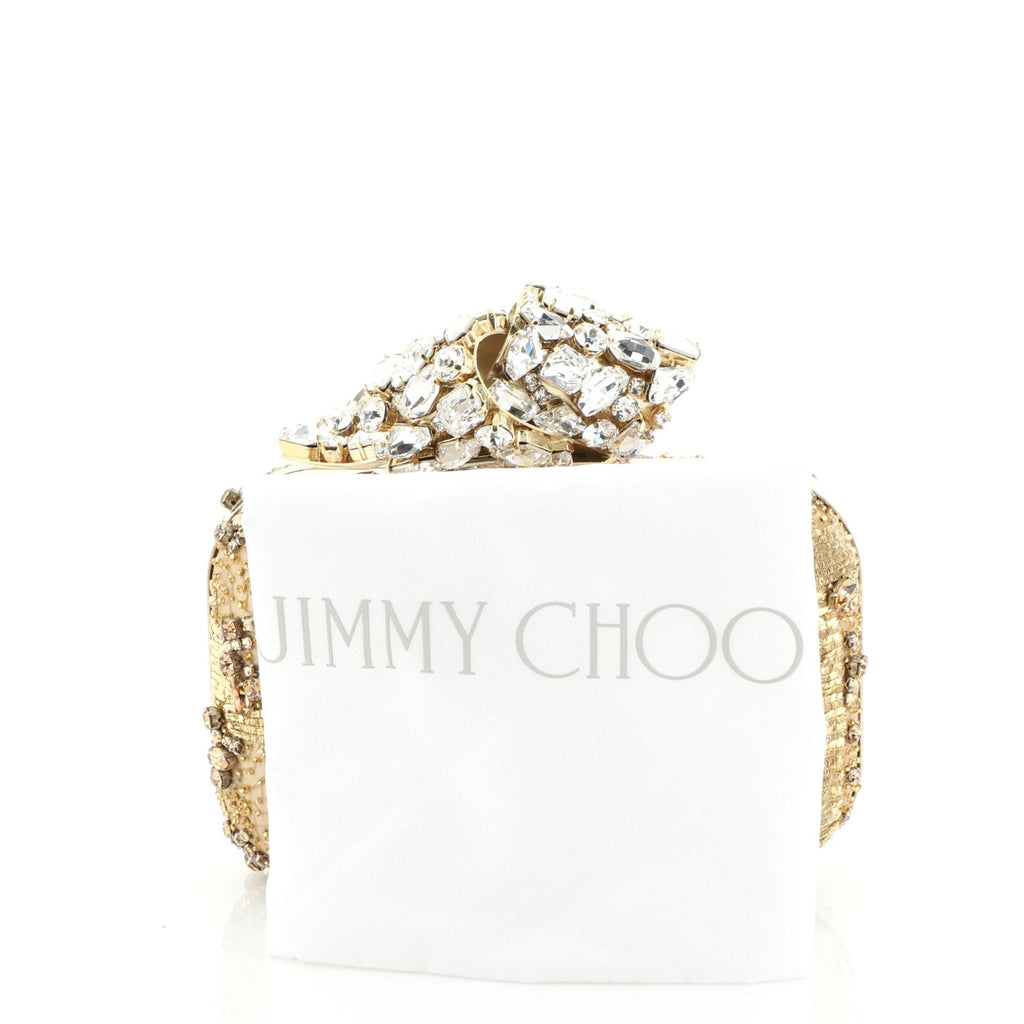 Cloud Crystal Knot Clutch Crystal Embellished Satin