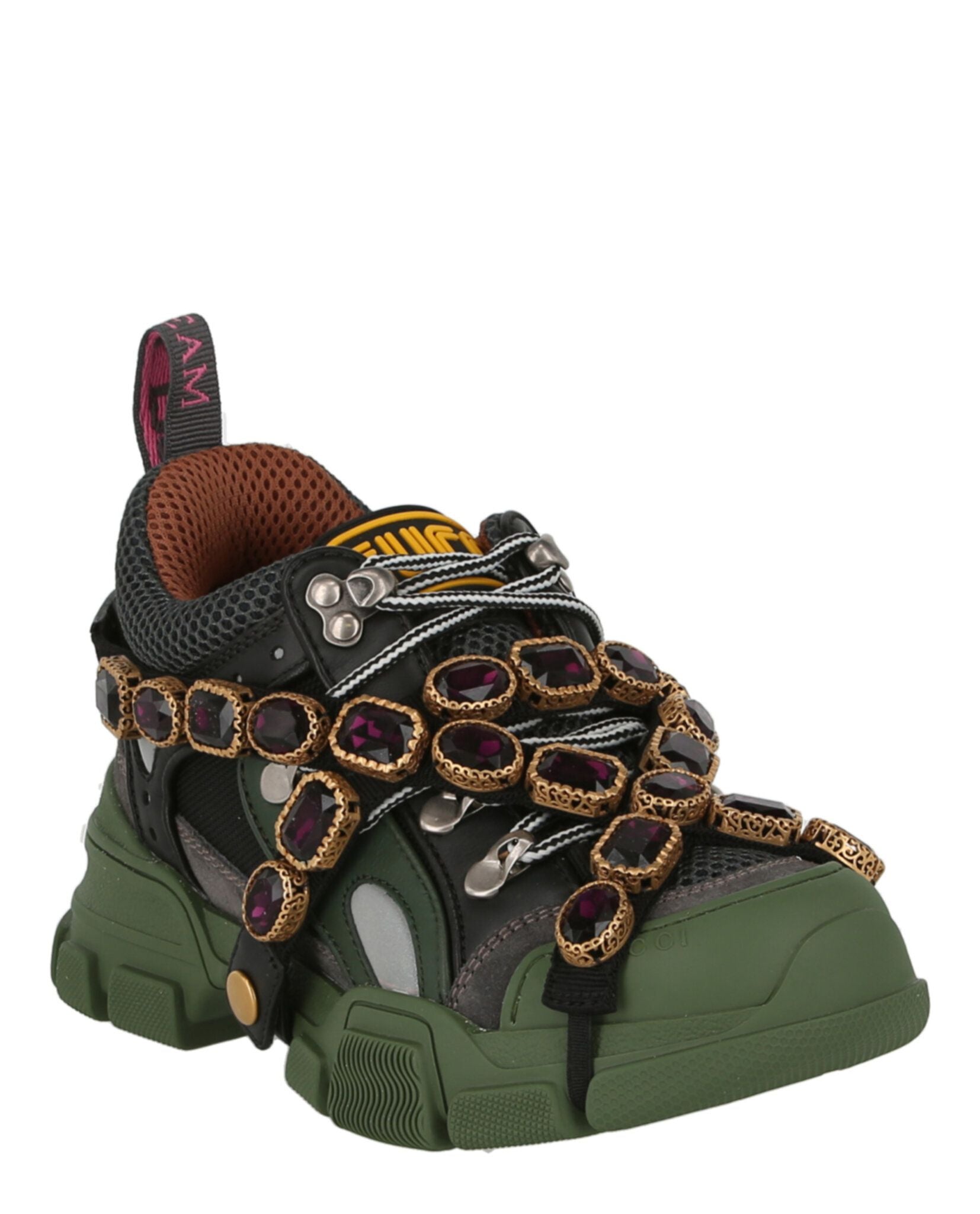 Women's Gucci Flashtrek Chunky Leather Sneakers