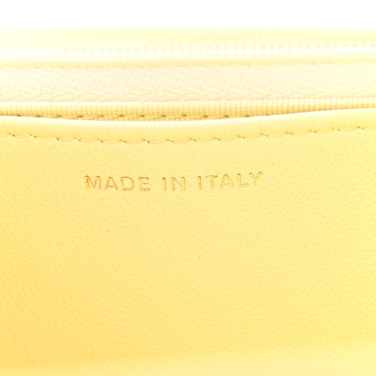 Lambskin Quilted Sweet Camellia Wallet on Chain WOC Light Yellow