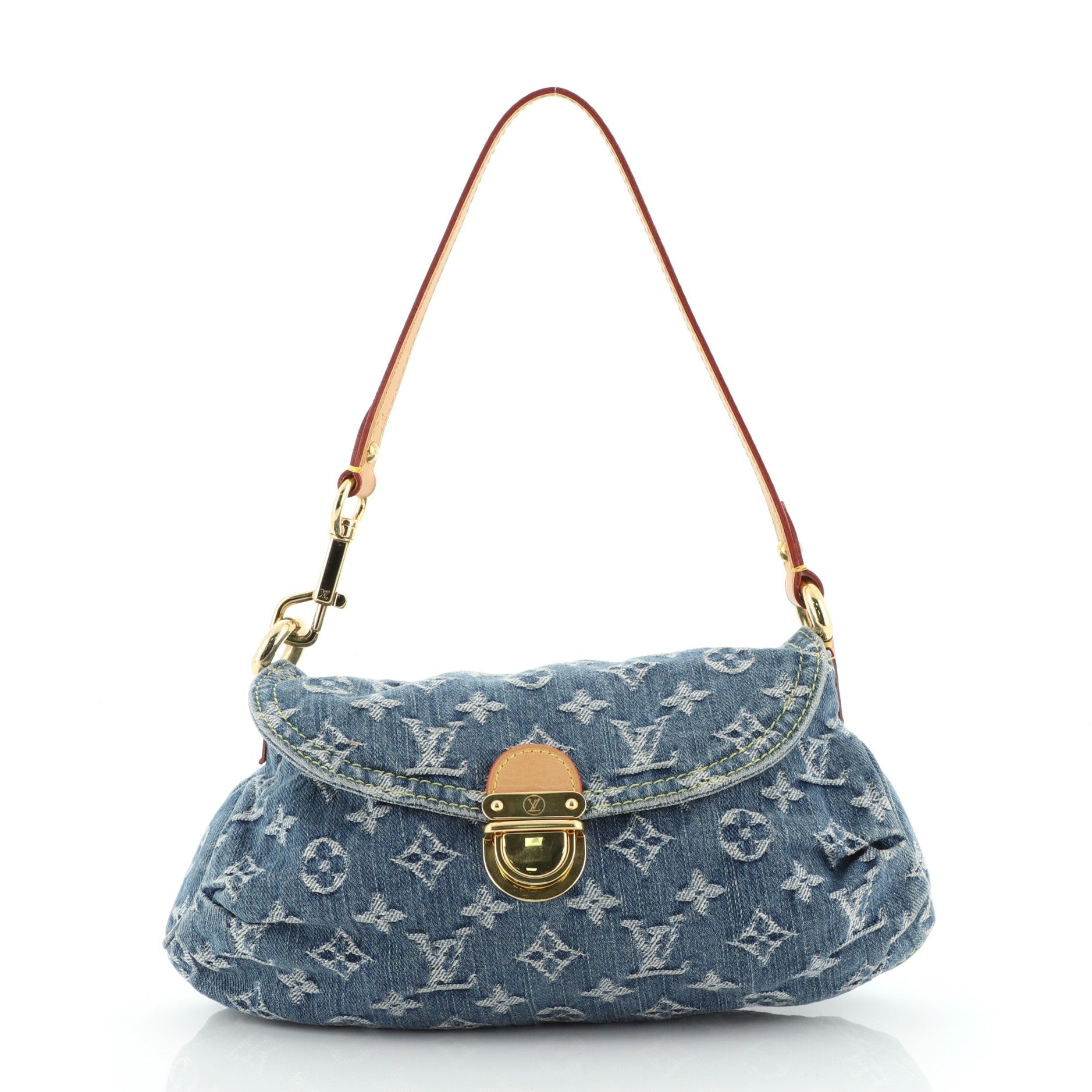 Pleaty Handbag Denim Mini