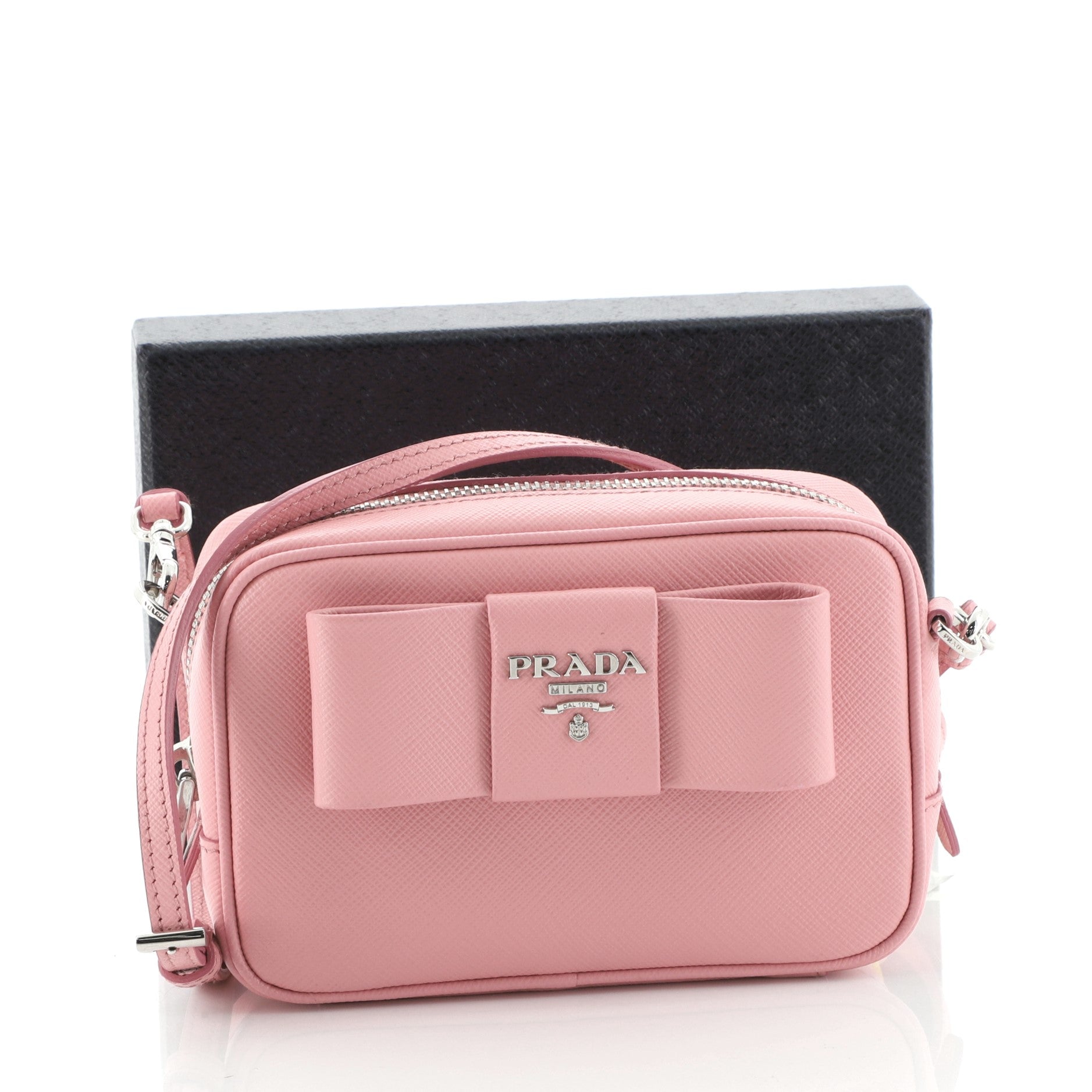 Zip Crossbody Bag Saffiano Leather Mini