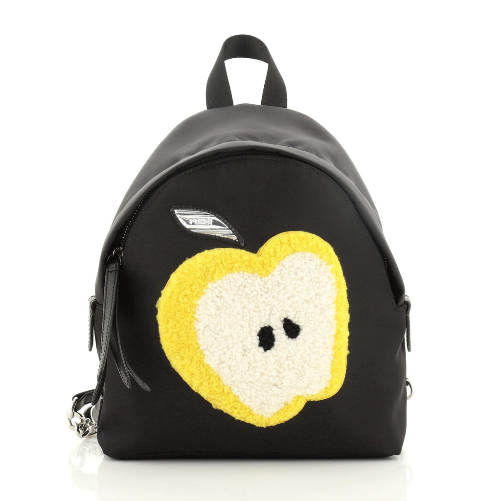 Light Bulb Backpack Nylon with Shearling Mini