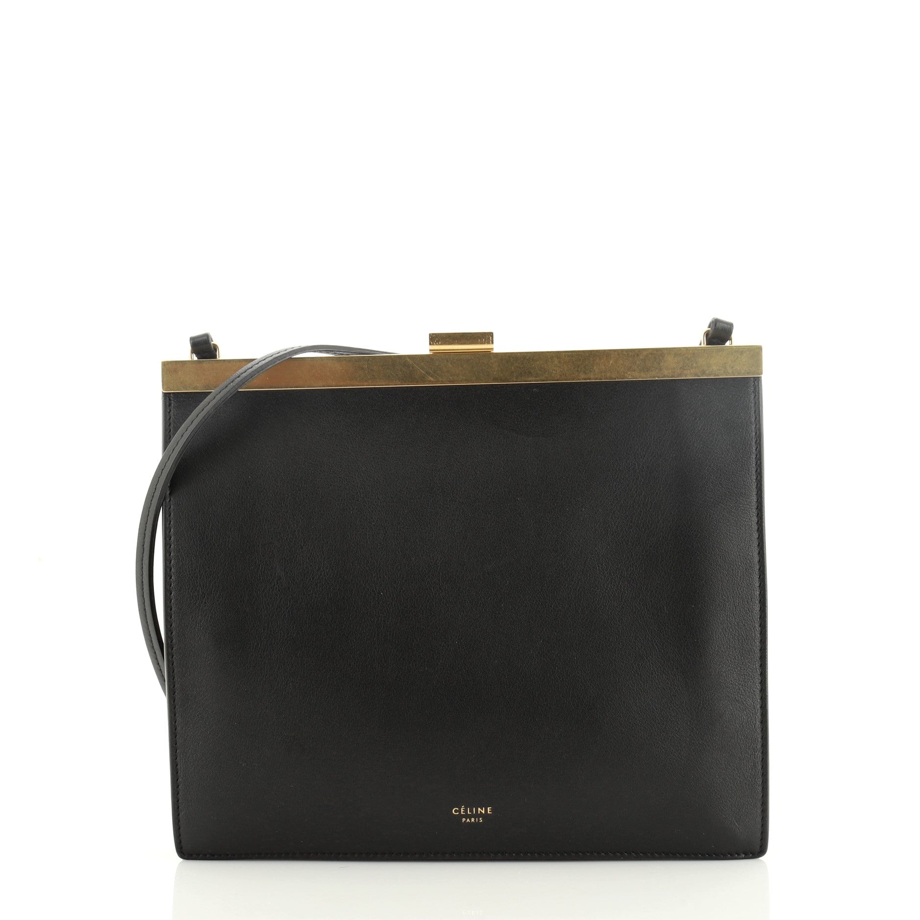 Clasp Crossbody Bag Leather Mini