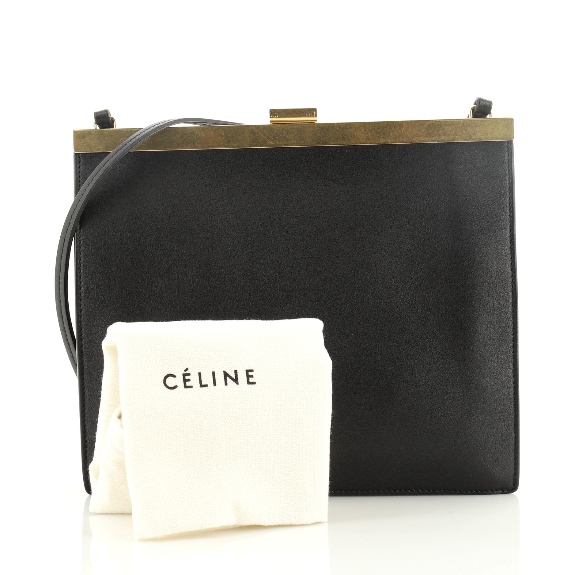 Clasp Crossbody Bag Leather Mini