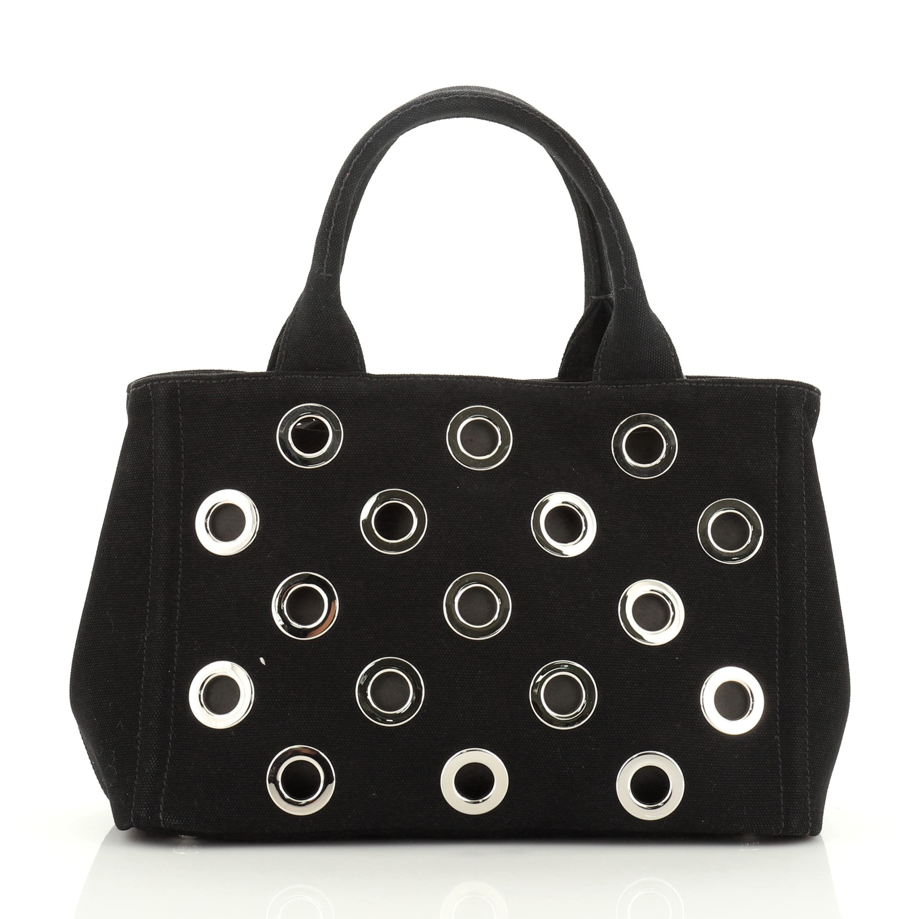 Canapa Convertible Tote Grommet Embellished Canvas Mini
